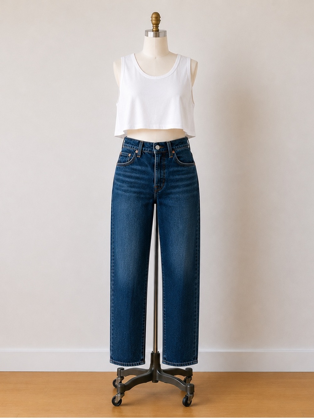 Levi's Wedgie Straight Jeans High Rise Button Fly Rigid Cotton Denim Size 25